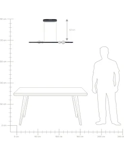 Candeeiro De Teto Led Em Metal Preto Feale