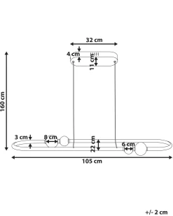Candeeiro De Teto Led Em Metal Preto Feale