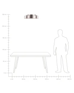 Candeeiro De Teto Led Em Metal Castanho Claro Dawei