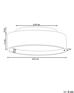 Candeeiro De Teto Led Em Metal Castanho Claro Dawei