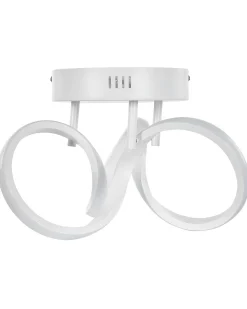 Candeeiro De Teto Led Em Metal Branco Mongo