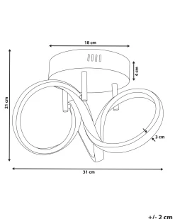 Candeeiro De Teto Led Em Metal Branco Mongo