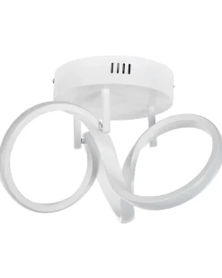 Candeeiro De Teto Led Em Metal Branco Mongo