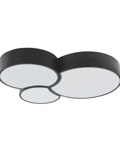 Candeeiro De Teto Led Em Metal Preto Yabu