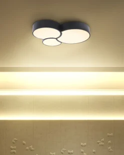 Candeeiro De Teto Led Em Metal Preto Yabu