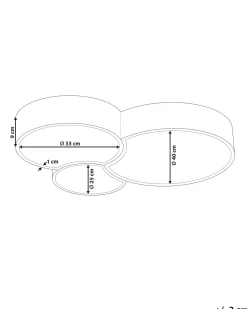 Candeeiro De Teto Led Em Metal Preto Yabu