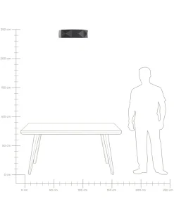 Candeeiro De Teto Led Em Metal Preto Svay