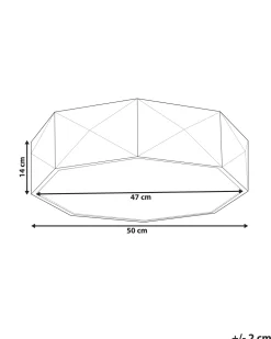 Candeeiro De Teto Led Em Metal Preto Svay