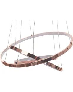 Candeeiro De Teto Led Em Metal Rosa Dourado Atrek