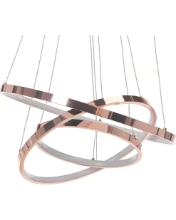 Candeeiro De Teto Led Em Metal Rosa Dourado Atrek