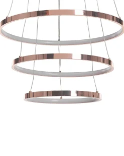 Candeeiro De Teto Led Em Metal Rosa Dourado Atrek