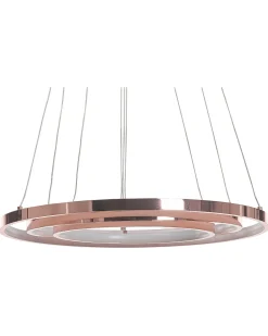 Candeeiro De Teto Led Em Metal Rosa Dourado Atrek