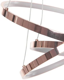 Candeeiro De Teto Led Em Metal Rosa Dourado Atrek