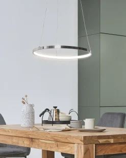 Candeeiro De Teto Led Em Metal Prateado O 40 Cm Jordan