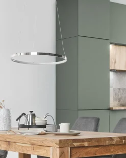 Candeeiro De Teto Led Em Metal Prateado O 40 Cm Jordan