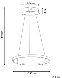 Candeeiro De Teto Led Em Metal Prateado O 40 Cm Jordan
