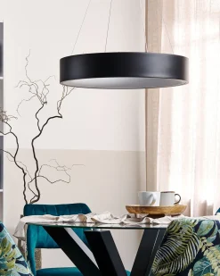 Candeeiro De Teto Led Em Metal Preto Lenya