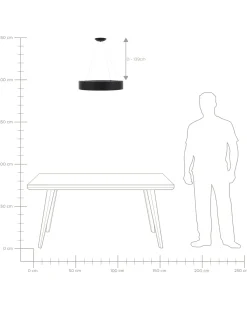 Candeeiro De Teto Led Em Metal Preto Lenya