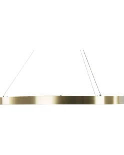 Candeeiro De Teto Led Em Metal Dourado Kraburi