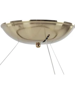 Candeeiro De Teto Led Em Metal Dourado Kraburi