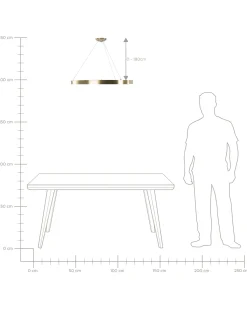 Candeeiro De Teto Led Em Metal Dourado Kraburi