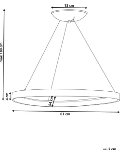 Candeeiro De Teto Led Em Metal Dourado Kraburi