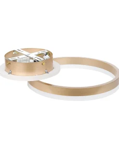 Candeeiro De Teto Led Em Metal Dourado Glyde