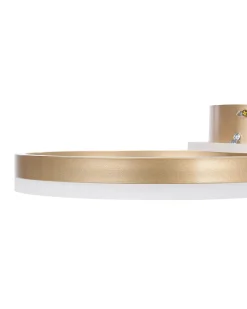 Candeeiro De Teto Led Em Metal Dourado Glyde