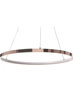 Candeeiro De Teto Led Em Metal Rosa Dourado O 50 Cm Jordan