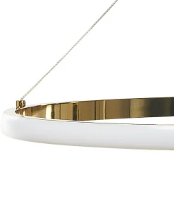 Candeeiro De Teto Led Em Metal Dourado Tano