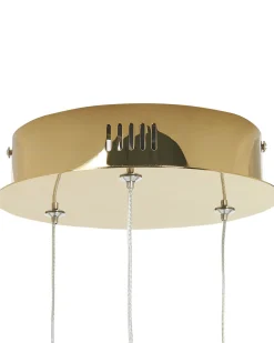 Candeeiro De Teto Led Em Metal Dourado Tano