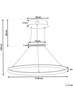 Candeeiro De Teto Led Em Metal Dourado Tano