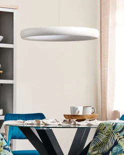 Candeeiro De Teto Led Em Metal Branco Bago