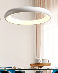 Candeeiro De Teto Led Em Metal Branco Bago