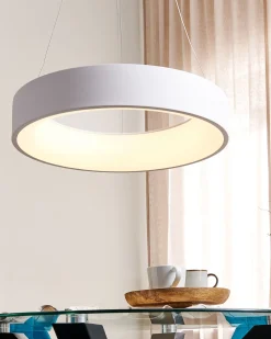 Candeeiro De Teto Led Em Metal Branco Lenya