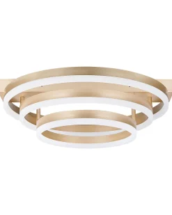 Candeeiro De Teto Led Em Metal Dourado Nore