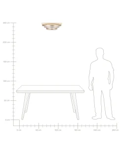 Candeeiro De Teto Led Em Metal Dourado Nore