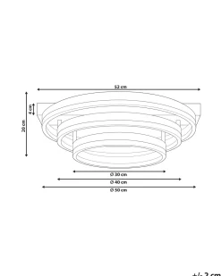 Candeeiro De Teto Led Em Metal Dourado Nore