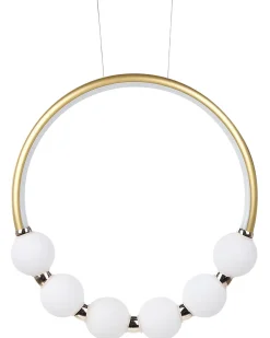 Candeeiro De Teto Led Em Metal Dourado Fane