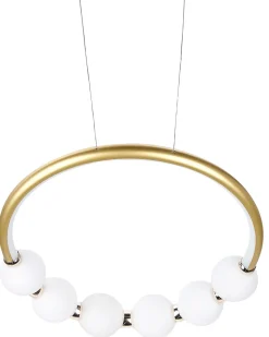 Candeeiro De Teto Led Em Metal Dourado Fane