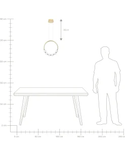 Candeeiro De Teto Led Em Metal Dourado Fane