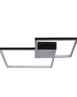 Candeeiro De Teto Led Em Metal Preto Oksu