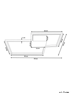 Candeeiro De Teto Led Em Metal Preto Oksu