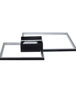 Candeeiro De Teto Led Em Metal Preto Oksu