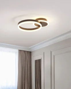 Candeeiro De Teto Led Em Metal Castanho Escuro Glyde