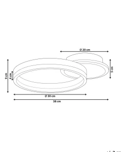 Candeeiro De Teto Led Em Metal Castanho Escuro Glyde