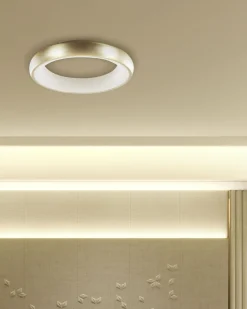 Candeeiro De Teto Led Metal Dourado Ataran