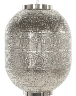 Candeeiro De Teto Marroquino Prateado Maringa