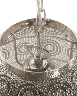 Candeeiro De Teto Marroquino Prateado Maringa