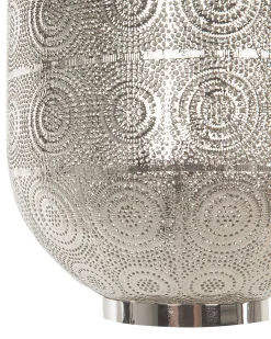 Candeeiro De Teto Marroquino Prateado Maringa